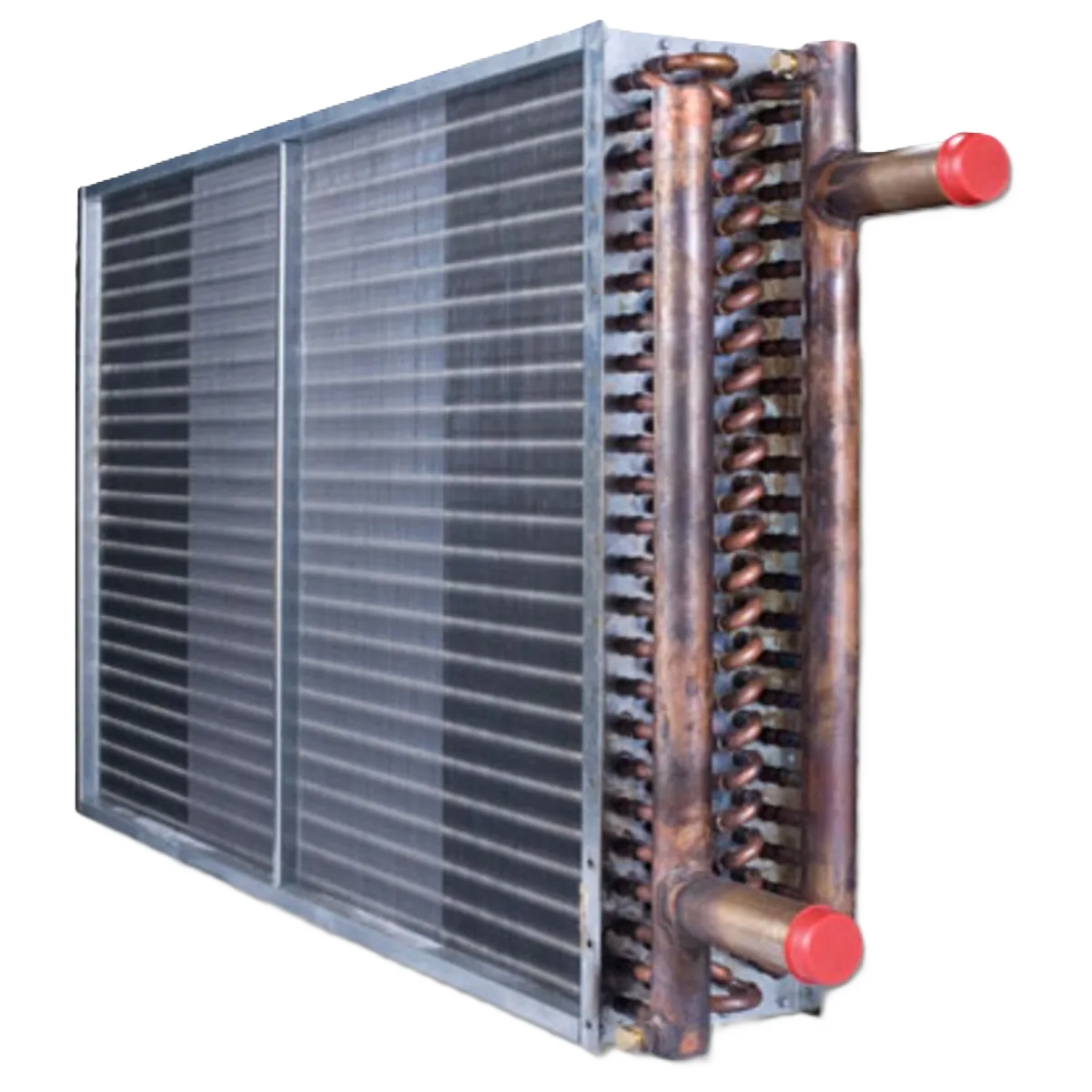 Chilled water and steam coils by Relevant Industrial, highlighting high-efficiency heat transfer components engineered for industrial HVAC systems and process temperature regulation in heating and cooling applications.