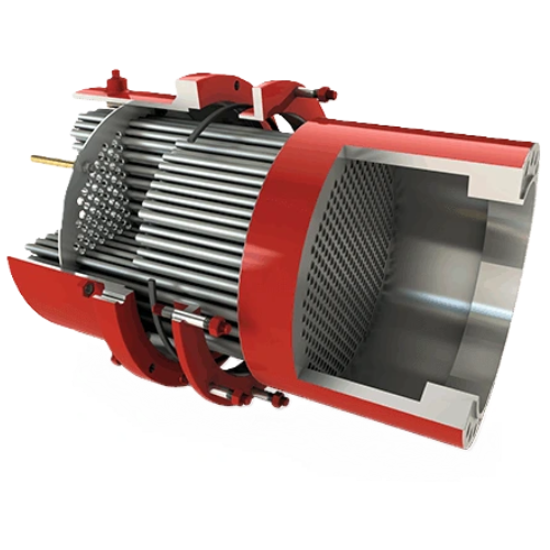 Custom shell and tube heat exchangers featured by Relevant Industrial, highlighting tailored thermal solutions engineered to meet specific industrial process requirements for heat transfer, reliability, and efficiency.
