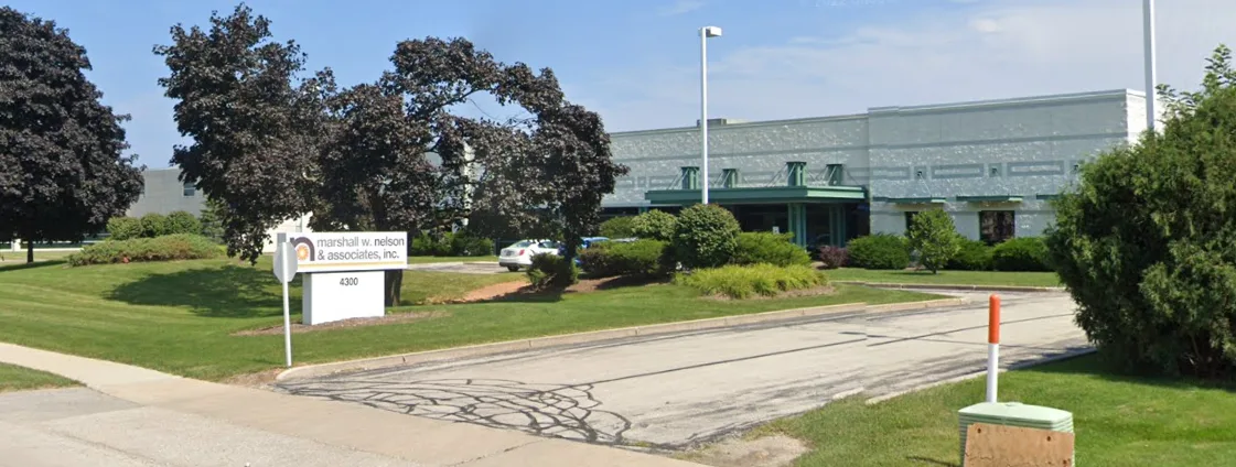 Marshall W. Nelson & Associates, Inc. headquarters building, a Relevant Industrial company, showcasing the facility of a trusted provider of industrial process solutions, fluid handling, and heat transfer equipment since 1950.