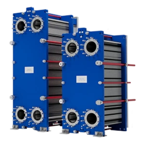 Plate and frame heat exchanger featured by Relevant Industrial, showcasing compact and efficient thermal solutions engineered for high heat transfer rates in industrial heating and cooling applications.